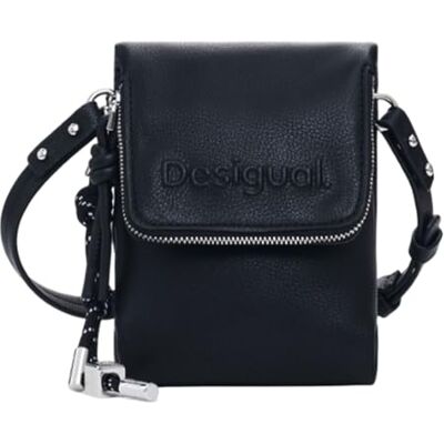 Desigual MONE_Half Phone Black, Dubbelvikt Plånbok Kvinnor,12, Svart –svart, 12 Desigual MONE_Half Phone Black, Dubbelvikt Plånbok Kvinnor,12, Svart –svart, 12