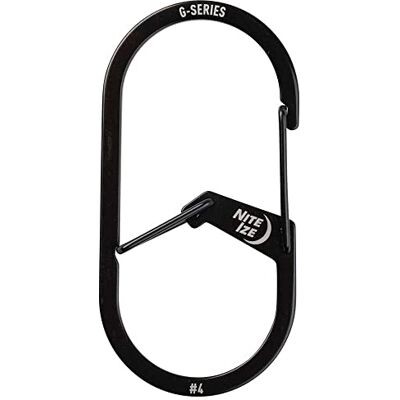 Nite Ize Unisex – G-Series DUAL Chamber Carabiner för vuxna, svart, storlek 4 Nite Ize Unisex – G-Series DUAL Chamber Carabiner för vuxna, svart, storlek 4