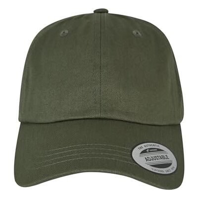 Flexfit Yupoong Low Profile Cotton Twill Unisex Dad Hat Cap för kvinnor och män, 6 paneler, baseballkeps, unstructured med mässingslås, Bränd oliv, one size Flexfit Yupoong Low Profile Cotton Twill Unisex Dad Hat Cap för kvinnor och män, 6 paneler, baseballkeps, unstructured med mässingslås, Bränd oliv, one size