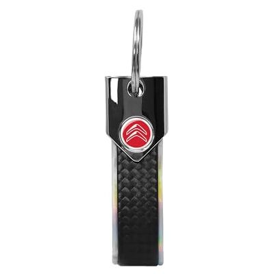 4R Quattroerre.it Citroen Officiell holografisk nyckelring, kol, Silver Röd logotyp, Taglia unica, Modern 4R Quattroerre.it Citroen Officiell holografisk nyckelring, kol, Silver Röd logotyp, Taglia unica, Modern