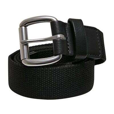 Urban Classics Unisex eyelet canvasbälte, svart, S/M, svart, S/M Urban Classics Unisex eyelet canvasbälte, svart, S/M, svart, S/M