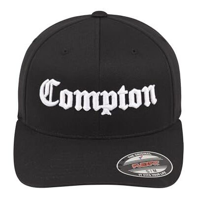 Tee tillbehör Compton Flexfit Cap, Blk/vit, L-XL Tee tillbehör Compton Flexfit Cap, Blk/vit, L-XL