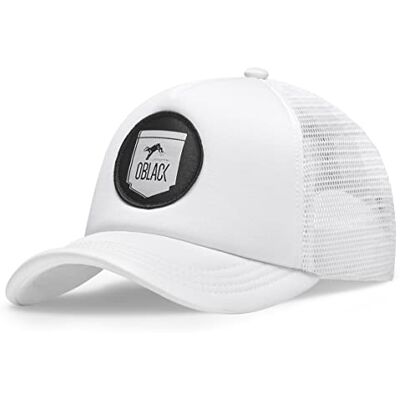 Oblack Herrkepsar Löpning Truckerkeps Andningsbar sommar basebollkeps Bone Homem dam Justerbar keps med visir Chapeus solskydd, Vit svart, one size Oblack Herrkepsar Löpning Truckerkeps Andningsbar sommar basebollkeps Bone Homem dam Justerbar keps med visir Chapeus solskydd, Vit svart, one size