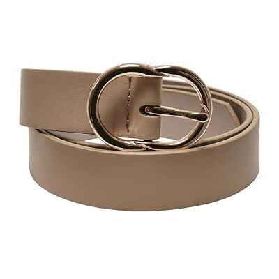 Urban Classics Unisex liten ring spänne bälte, Beige/guld, M Urban Classics Unisex liten ring spänne bälte, Beige/guld, M