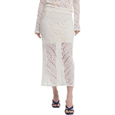 Desigual Fal_WOOLF, 1001 rå, L, Vit, L Desigual Fal_WOOLF, 1001 rå, L, Vit, L