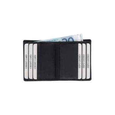 ALASSIO Kreditkortsfodral av äkta läder, män och kvinnor kort läderfodral med 1 fack och 6 kortfack för EC/kreditkort, plånbok i svart, plånbok ca 10 x 8,5 x 2 cm, svart, Modern ALASSIO Kreditkortsfodral av äkta läder, män och kvinnor kort läderfodral med 1 fack och 6 kortfack för EC/kreditkort, plånbok i svart, plånbok ca 10 x 8,5 x 2 cm, svart, Modern
