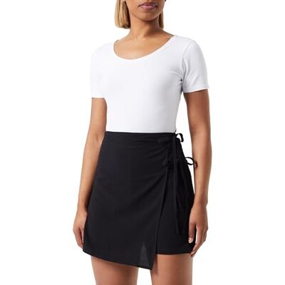 Koton dam medium rise dragkedja och slips detalj Skort shorts, Svart (999), 34 Koton dam medium rise dragkedja och slips detalj Skort shorts, Svart (999), 34