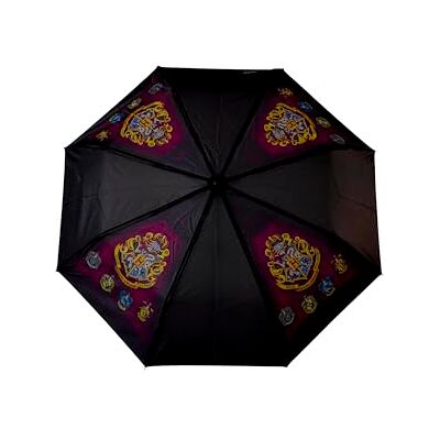 CYPBRANDS CyP Brands Harry Potter paraply, hopfällbart paraply, för pojkar och flickor, svart, officiell produkt, svart CYPBRANDS CyP Brands Harry Potter paraply, hopfällbart paraply, för pojkar och flickor, svart, officiell produkt, svart