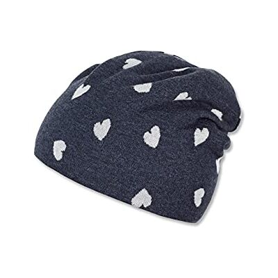 Sterntaler Baby flicka slouch-beanie hjärta mössa, Blå mel., 49 cm Sterntaler Baby flicka slouch-beanie hjärta mössa, Blå mel., 49 cm