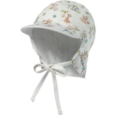Sterntaler Schirmmütze with Nackenschutz Tierbabys with Bindeband, Nackskydd Keps med Nackenschutz Barn Ecru, Ecru Sterntaler Schirmmütze with Nackenschutz Tierbabys with Bindeband, Nackskydd Keps med Nackenschutz Barn Ecru, Ecru