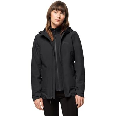 Jack Wolfskin kvinnor standard ytterkläder, svart Jack Wolfskin kvinnor standard ytterkläder, svart