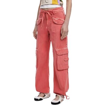 Desigual Pant_ALEJANDRIA, 3013 BOMBON rosa, L, Röd, L Desigual Pant_ALEJANDRIA, 3013 BOMBON rosa, L, Röd, L