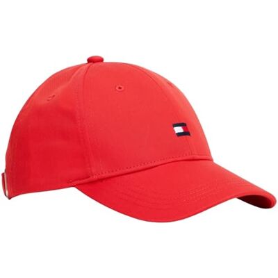 Tommy Hilfiger unisex barn liten flagga keps KA0KA00025 huvudbonad, röd (slapidröd), S-M Tommy Hilfiger unisex barn liten flagga keps KA0KA00025 huvudbonad, röd (slapidröd), S-M