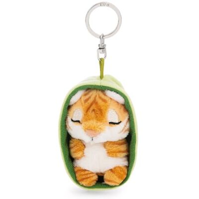 NICI Nyckelring, Sleeping Pets tiger 8 cm i korg, flerfärgad, trogen plyschkompis för ryggsäck eller väska, nyckelhållare för små och stora 63162 NICI Nyckelring, Sleeping Pets tiger 8 cm i korg, flerfärgad, trogen plyschkompis för ryggsäck eller väska, nyckelhållare för små och stora 63162