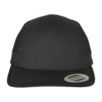 Flexfit Yupoong unisex baseballkeps av robust nylon, nätinsatser på sidan, sportig snapback-keps, svart eller blå, en storlek passar alla, svart, one size Flexfit Yupoong unisex baseballkeps av robust nylon, nätinsatser på sidan, sportig snapback-keps, svart eller blå, en storlek passar alla, svart, one size