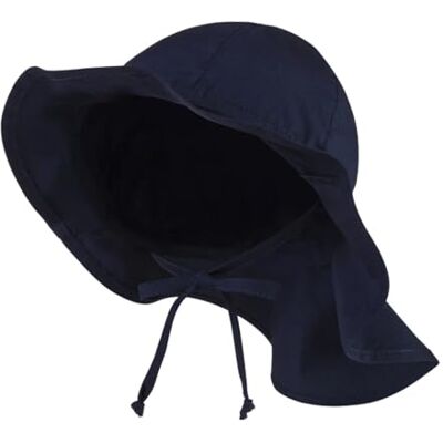 Sterntaler Solhatt för barn med knytband – barnhatt UV solskydd 50+ – solhatt för barn unisex av ekologisk oplin – toppmössa med nacksolskydd ger optimalt solskydd, marinblå, 55 Sterntaler Solhatt för barn med knytband – barnhatt UV solskydd 50+ – solhatt för barn unisex av ekologisk oplin – toppmössa med nacksolskydd ger optimalt solskydd, marinblå, 55