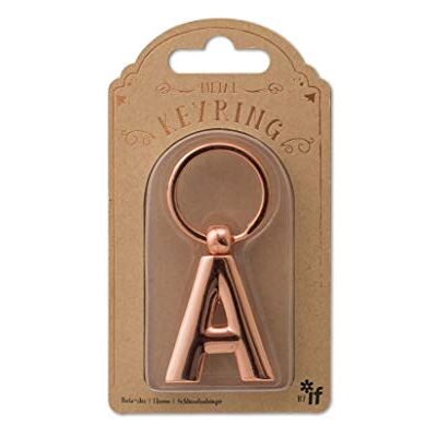 IF Personliga alfabetet bokstäver nyckelring metall nyckelring roséguld, A IF Personliga alfabetet bokstäver nyckelring metall nyckelring roséguld, A