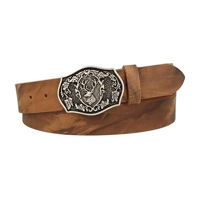 MGM Unisex kostymbälte med hjortbälte, Nougat-gammalt silver, 85, Nougat-gammalt silver, 85 cm MGM Unisex kostymbälte med hjortbälte, Nougat-gammalt silver, 85, Nougat-gammalt silver, 85 cm