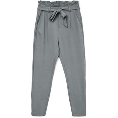 VERO MODA Eva Mid Rise Slips midjeväska byxor, Medium grå melerad, M / 34L VERO MODA Eva Mid Rise Slips midjeväska byxor, Medium grå melerad, M / 34L