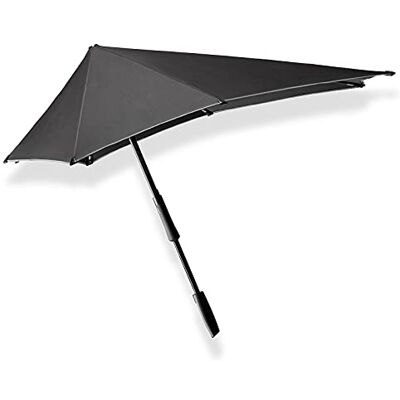 Senz ° Stort vindtätt paraply, manuell vikning, 94 x 94 cm – svart reflekterande Senz ° Stort vindtätt paraply, manuell vikning, 94 x 94 cm – svart reflekterande