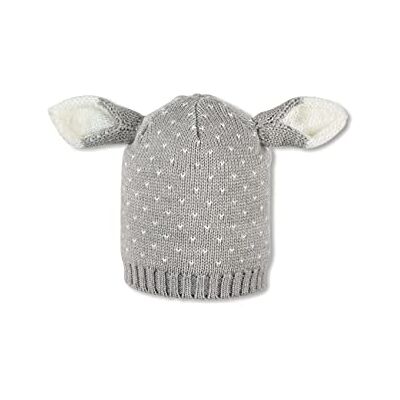 Sterntaler Unisex barn stickad mössa rävmössa, Silvermelerad, 55 Sterntaler Unisex barn stickad mössa rävmössa, Silvermelerad, 55
