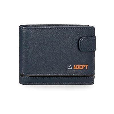ADEPT Kurt Horisontell plånbok med klickstängning Blå 11x8,5x1 cms Läder, Blå, Horisontell plånbok med klickstängning ADEPT Kurt Horisontell plånbok med klickstängning Blå 11x8,5x1 cms Läder, Blå, Horisontell plånbok med klickstängning