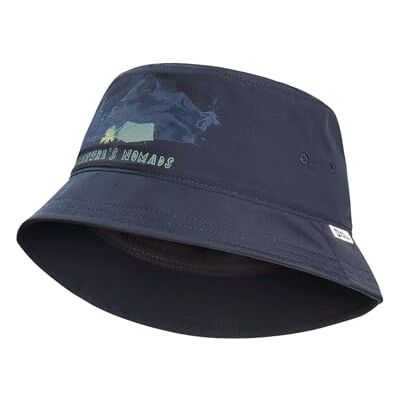 Jack Wolfskin Woods Bucket Hat K solhatt, tryck nattblå, en storlek unisex barn, blått, one size Jack Wolfskin Woods Bucket Hat K solhatt, tryck nattblå, en storlek unisex barn, blått, one size