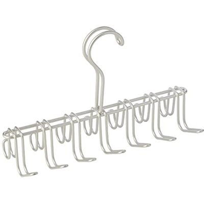 InterDesign iDesign 6555 Classico slips och bälteshängare, slipshållare för garderob, tillverkad av metall, bälteshållare silver, 26 centimeter x 9,5 centimeter x 17 centimeter InterDesign iDesign 6555 Classico slips och bälteshängare, slipshållare för garderob, tillverkad av metall, bälteshållare silver, 26 centimeter x 9,5 centimeter x 17 centimeter
