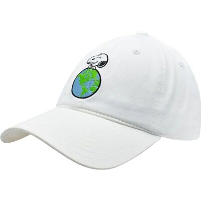 Concept One Unisex jordnötter Snobben pappa hatt, It's Good to Be Green Earth basebollkeps med böjt brätte, vit, en storlek Concept One Unisex jordnötter Snobben pappa hatt, It's Good to Be Green Earth basebollkeps med böjt brätte, vit, en storlek