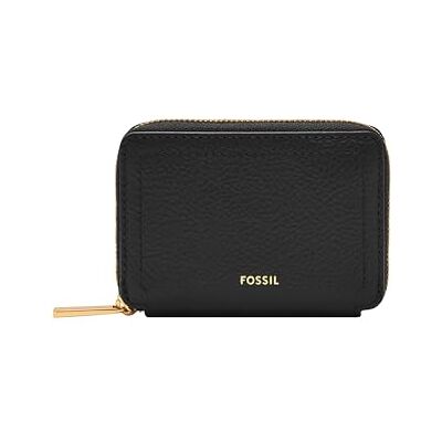 Fossil Logan LiteHide™ läder RFID-blockerande dragkedja runt kortfodral plånbok, svart (modell: SL10045001), Svart, Logan dragkedja runt kortfodral Fossil Logan LiteHide™ läder RFID-blockerande dragkedja runt kortfodral plånbok, svart (modell: SL10045001), Svart, Logan dragkedja runt kortfodral