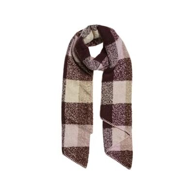 PIECES Damer Pcpyron Checked Long Scarf Noos Bc halsduk, tawny port, En storlek PIECES Damer Pcpyron Checked Long Scarf Noos Bc halsduk, tawny port, En storlek