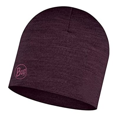 Buff unisex solid djup lila medelvikt merinoullhatt, svart, en storlek UK Buff unisex solid djup lila medelvikt merinoullhatt, svart, en storlek UK