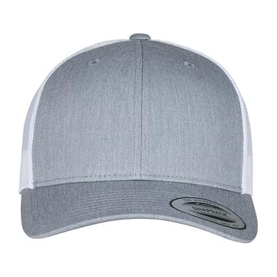 Flexfit Unisex Retro Trucker 2-tons basebollkeps, Heather/Vit, en storlek, Värme/vit, one size Flexfit Unisex Retro Trucker 2-tons basebollkeps, Heather/Vit, en storlek, Värme/vit, one size