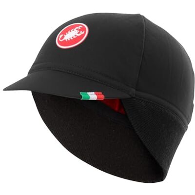 CASTELLI Difesa termisk keps svart-röd OSFA CASTELLI Difesa termisk keps svart-röd OSFA