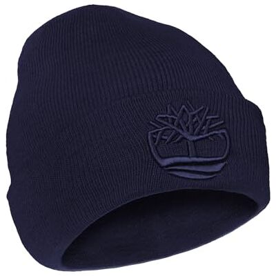Timberland Herr Tonal 3D broderad mössa mjuk stickad vinterhatt, upphöjd logotyp, varm stretch passform för kallt väder, Skepparkavaj, one size Timberland Herr Tonal 3D broderad mössa mjuk stickad vinterhatt, upphöjd logotyp, varm stretch passform för kallt väder, Skepparkavaj, one size