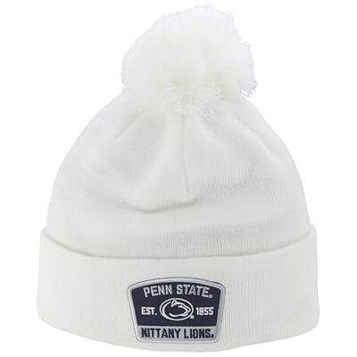 ZHATS Unisex NCAA officiellt licensierad Pom Beanie Patch Switchback vit hatt, en storlek, Vitt, one size ZHATS Unisex NCAA officiellt licensierad Pom Beanie Patch Switchback vit hatt, en storlek, Vitt, one size