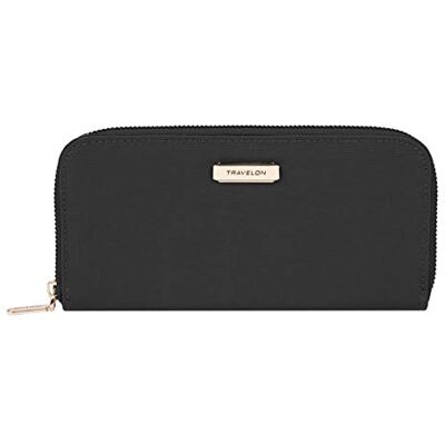 Travelon Unik dragkedja plånbok med RFID-blockering, svart, Taille unique, RFID-plånbok med unik dragkedja Travelon Unik dragkedja plånbok med RFID-blockering, svart, Taille unique, RFID-plånbok med unik dragkedja