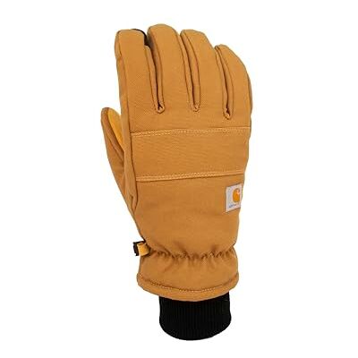 Carhartt GL0781M isolerad anka/syntetiskt läder stickad manschett handske, Brun, S Carhartt GL0781M isolerad anka/syntetiskt läder stickad manschett handske, Brun, S