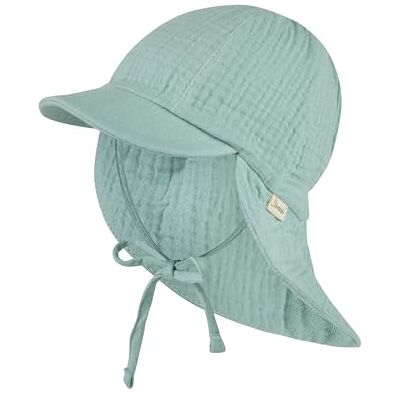 Sterntaler Schirmmütze Nackens. Musselin solhatt, ljus turkos, 45 blandad baby Sterntaler Schirmmütze Nackens. Musselin solhatt, ljus turkos, 45 blandad baby