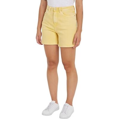 Tommy Hilfiger kvinnors DNM rak kort HW W CLR gryning gul 33W, Gryning gul, 33W Tommy Hilfiger kvinnors DNM rak kort HW W CLR gryning gul 33W, Gryning gul, 33W