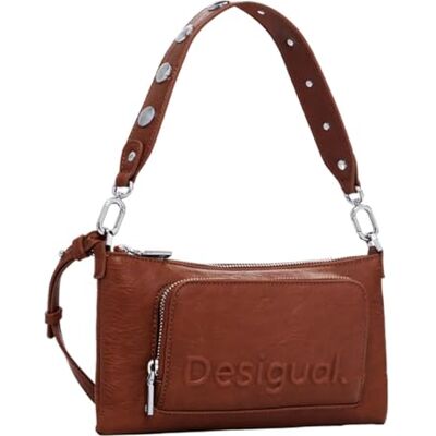 Desigual kvinnors tillbehör PU andra dubbelvikt plånbok, brun, BRUN, 24.5 EU Desigual kvinnors tillbehör PU andra dubbelvikt plånbok, brun, BRUN, 24.5 EU