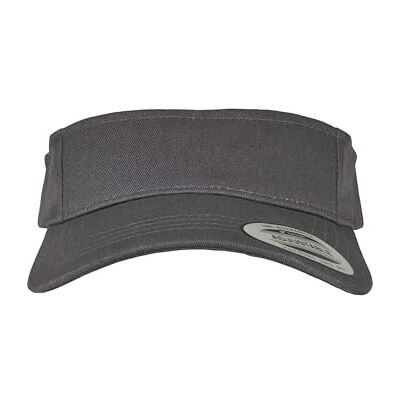 Flexfit Yupoong dam och herr böjd visirkeps – unisex solskydd med kardborreband, Mörkgrå, one size Flexfit Yupoong dam och herr böjd visirkeps – unisex solskydd med kardborreband, Mörkgrå, one size