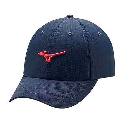 Mizuno Standard Tour Adjustable Unisex Hat, Navy/Red Mizuno Standard Tour Adjustable Unisex Hat, Navy/Red