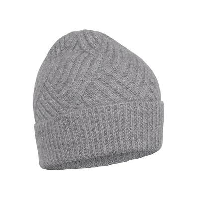 Kaffe Curve Plus storlek mössa stickad åtkomst vanlig passform vikbar kant, Grå melange, One size Kaffe Curve Plus storlek mössa stickad åtkomst vanlig passform vikbar kant, Grå melange, One size