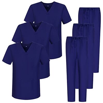 MISEMIYA – paket x 3 set – unisex sanitära uniform sanitära sanitära uniformer sanitära set 3-817-8312, Lila 68, S MISEMIYA – paket x 3 set – unisex sanitära uniform sanitära sanitära uniformer sanitära set 3-817-8312, Lila 68, S