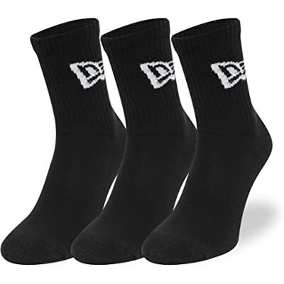 New Era Unisex flagga besättningsstrumpor, svart, 39–42 New Era Unisex flagga besättningsstrumpor, svart, 39–42