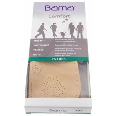 Bama Futura 3/4 innersula, ortopediska skoinlägg för kvinnor och herrskor, anatomiskt formad fotbädd av äkta läder, 1 par, Beige, 42 Bama Futura 3/4 innersula, ortopediska skoinlägg för kvinnor och herrskor, anatomiskt formad fotbädd av äkta läder, 1 par, Beige, 42