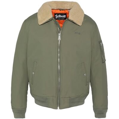 Schott NYC Bombers Schott Airkraft2 pälshalsband salviabeige, Färg: grön, L Schott NYC Bombers Schott Airkraft2 pälshalsband salviabeige, Färg: grön, L