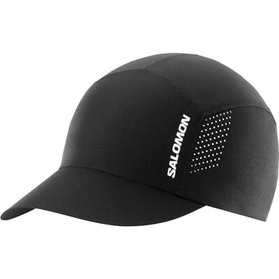 Salomon Cross kompakt unisex visor, snabbtorkande, vikbar, tillverkad av Sustainable Fabric, löpmössa snabbtorkning, svart, en storlek Salomon Cross kompakt unisex visor, snabbtorkande, vikbar, tillverkad av Sustainable Fabric, löpmössa snabbtorkning, svart, en storlek