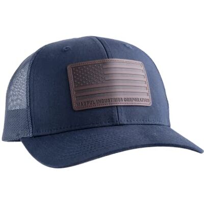 Magpul truckerkeps snapback basebollkeps, en storlek passar, Standard läderlapp marinblå, one size Magpul truckerkeps snapback basebollkeps, en storlek passar, Standard läderlapp marinblå, one size